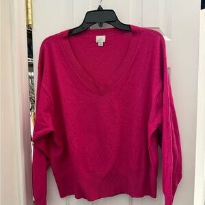 a new day Fuchsia V-Neck Sweater